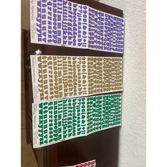 New In Package Bundle of 15 Alphabet Stickers Sheets Glitter Stickers Colorful - Picture 12 of 12